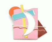 Acme Studios Brooch "Moonlight" by Antonio Peticov - Memphis Era