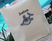 Girls or boys personalized canvas tote bag beach bag pool ring bearer gift