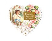 Vintage Victorian Embossed Diecut  Valentine