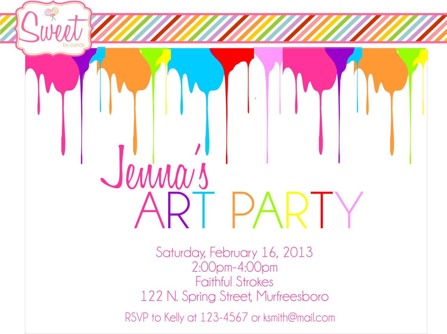 Painting/Art Party DIY Printable Invitation Il_570xn
