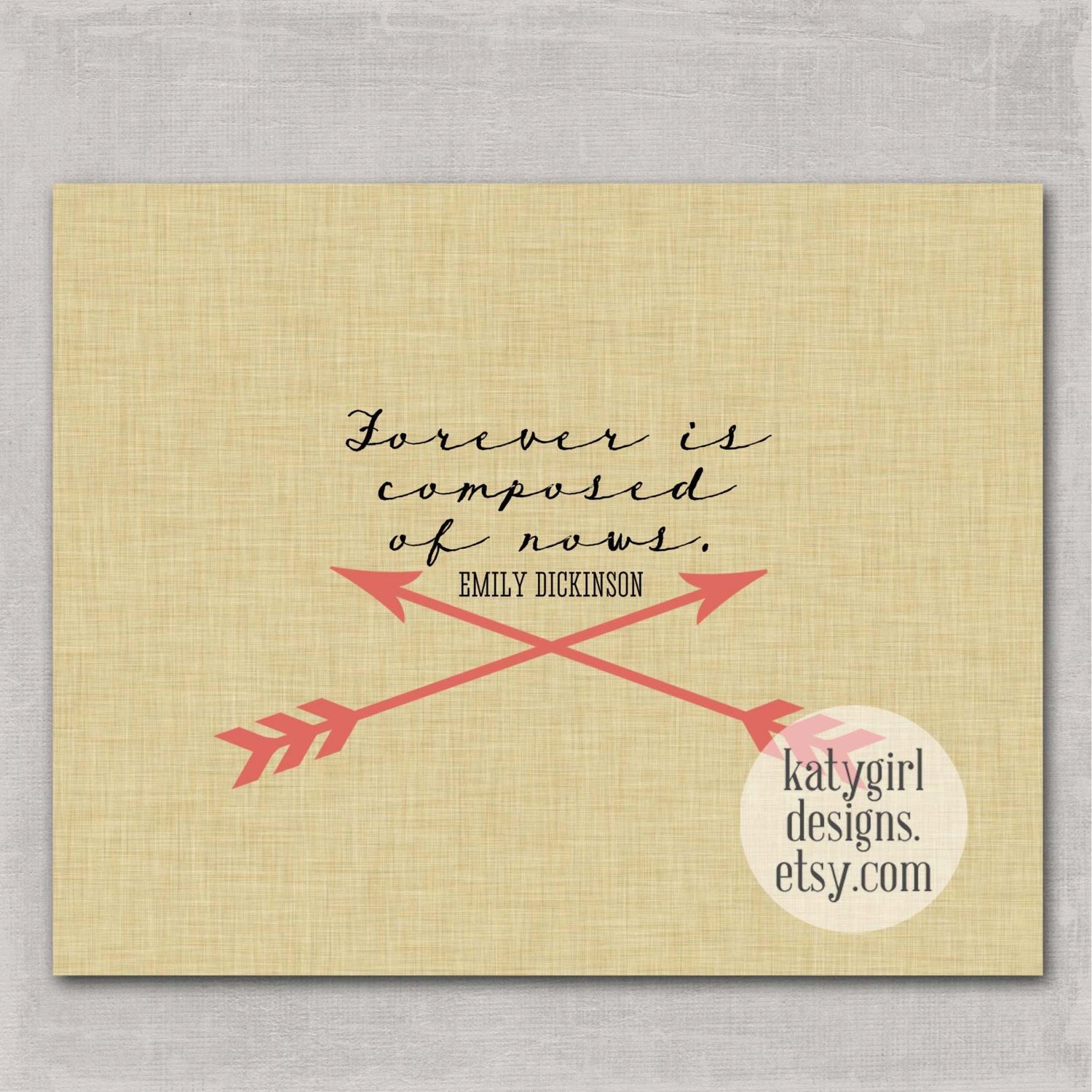 Forever - Emily Dickinson Quote - 8x10 Print
