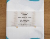 Screen printed, Organic Cotton Dancing design Tea Towel - Kitchen towel for dishes.