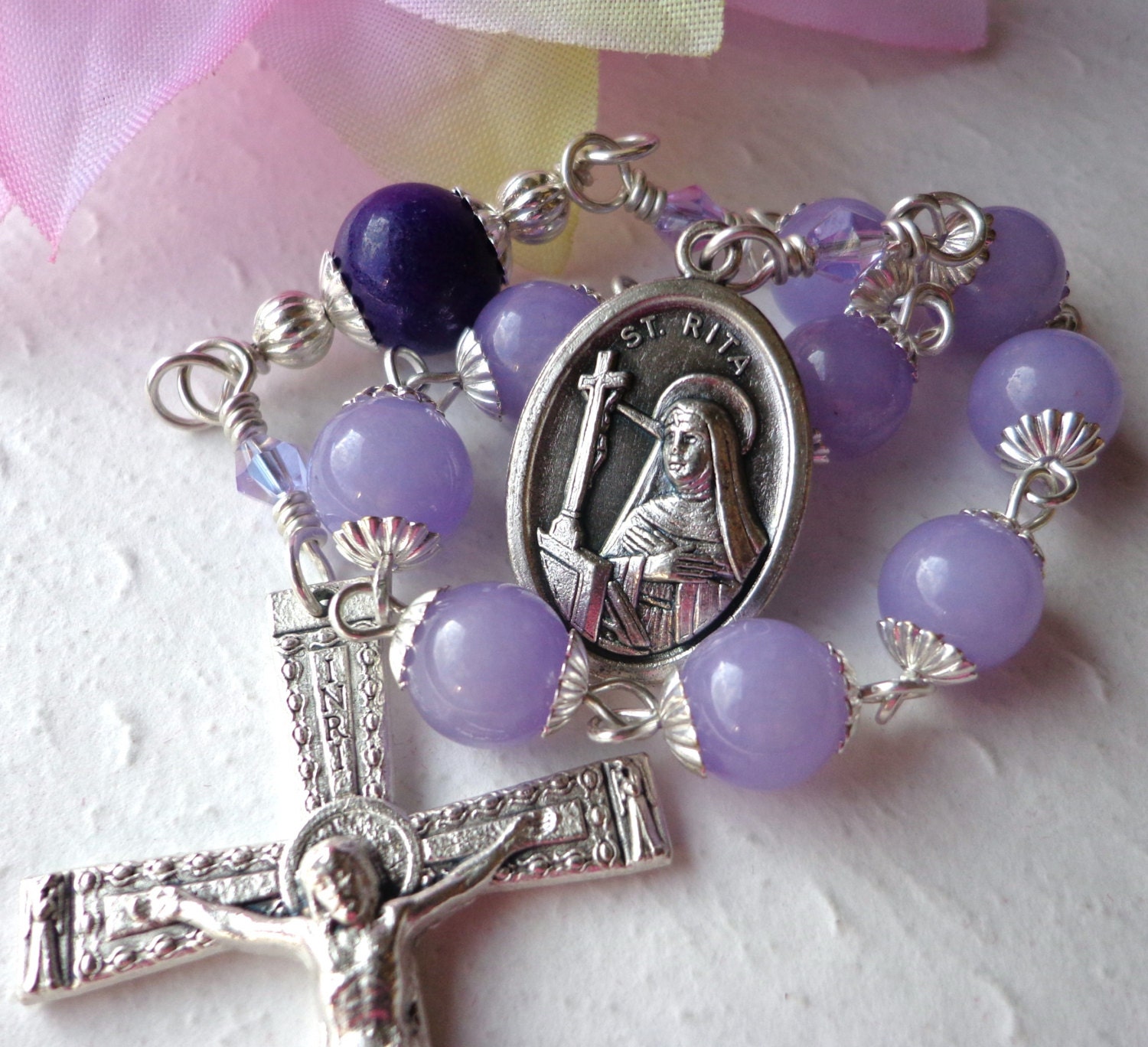 Saint Rita Rosary - Patroness of  Difficult Marriages and Abuse Victims