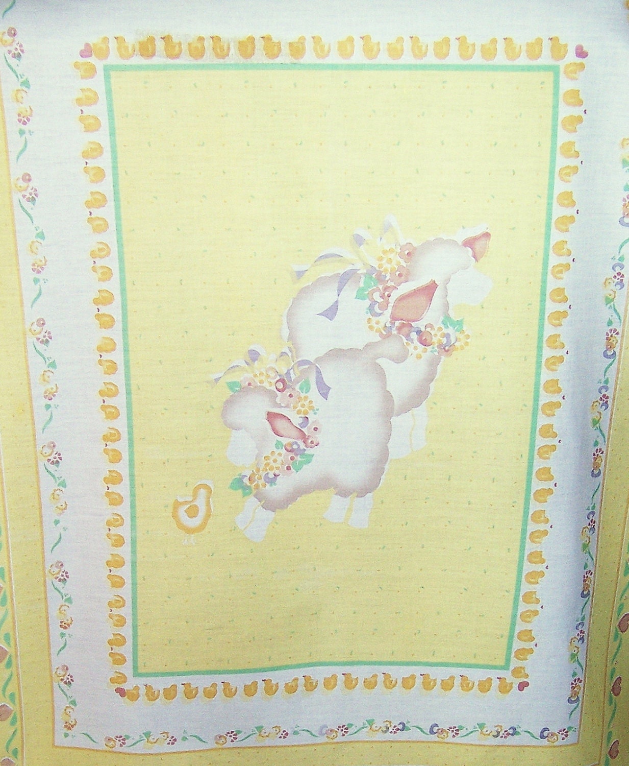 Ducks & Lambs Daisy Kingdom Fabric Panel - 1 Panel