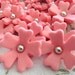 NEW FLOWER Primrose 5 petal Coral Flowers 3D 100% edible Cupcake & Cake Fondant Toppers