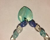 Forever In My Heart: Handmade Child's Necklace Featuring Crackle Glass Beads-- Sale Price