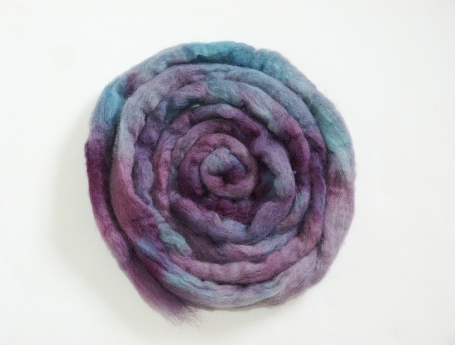 Blueberry Twist Masham Wool Roving 4 oz