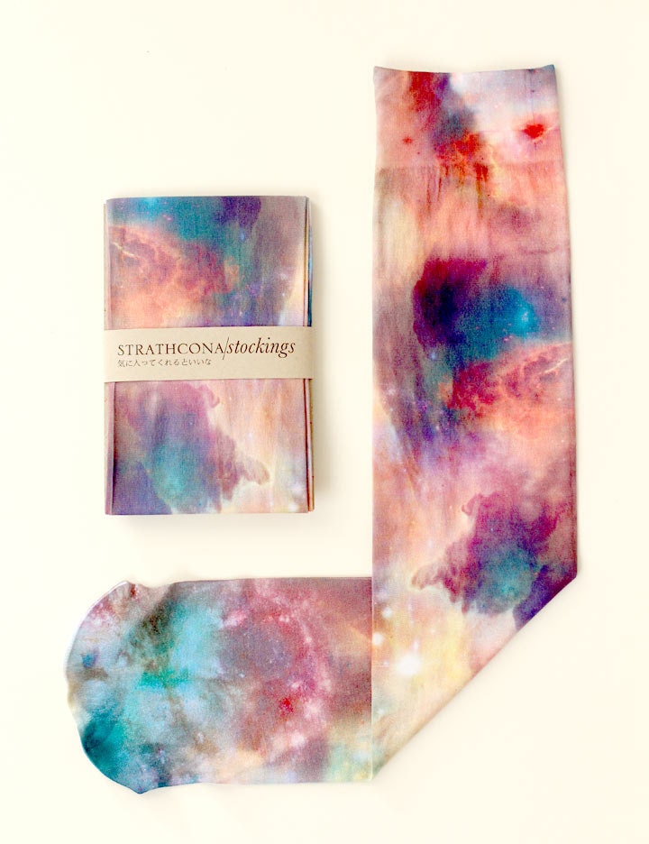 Hand Printed Socks -- Paris Skies Sunset Print