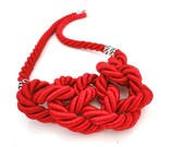 Red Rope Nautical Knot Necklace
