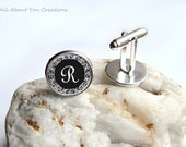 Personalized Cufflinks, Monogram Cufflinks, Custom Initials Or Name Cufflinks