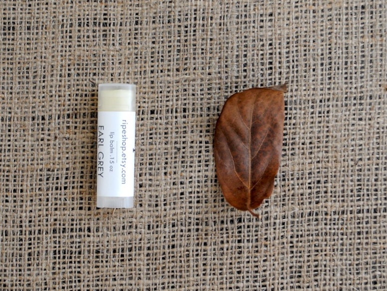 Earl Grey Lip Balm - Beeswax, Cocoa Butter, Almond Oil, All Natural