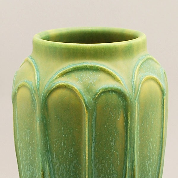 Product Development Vase in Northern Lights Green by Door Pottery - Arts and Crafts Style - Handmade Art Pottery