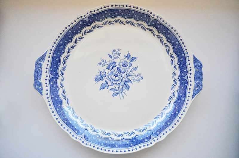 Grindley Flow Blue Platter Avon Pattern