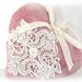 Sachet Heart, Cottage Style, PINK Damask, Venise Lace Lavender Buds, Primitive Handmade CharlotteStyle Decorative Folk Art