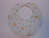 Baby Bibs, four soft layers, reversible, yellow duckies & bubbles