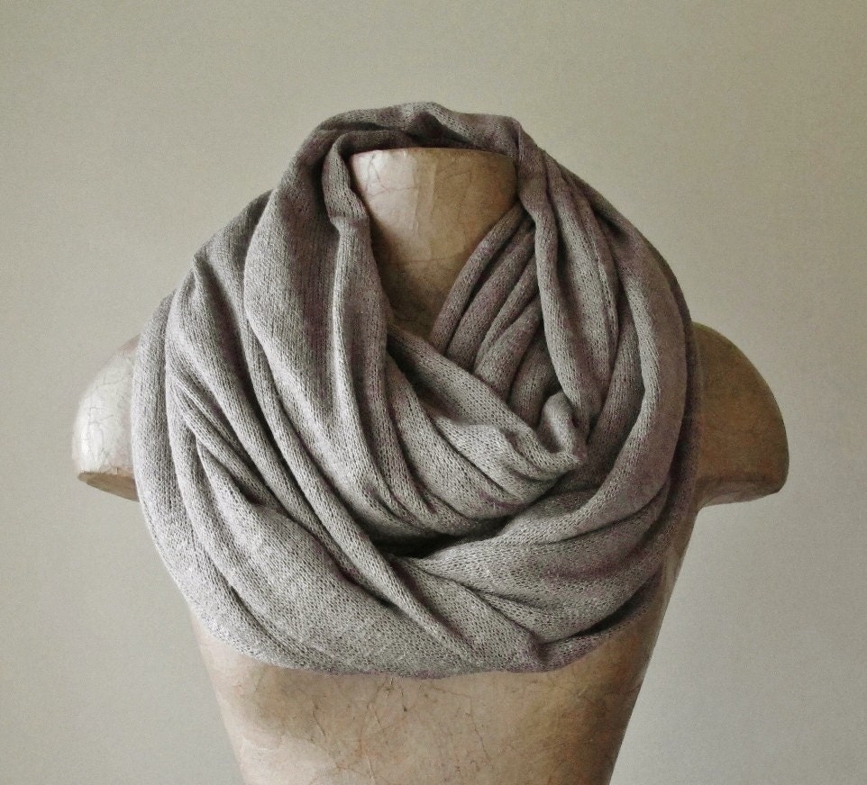 Chunky Taupe Infinity Scarf - Sweater Scarf - Neutral Circle Scarf - Chunky Infinity Cowl - Winter Scarf - Snood