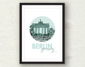 Berlin Print - Berlin, Germany 5x7 print - Germany Print - Monochromatic Art