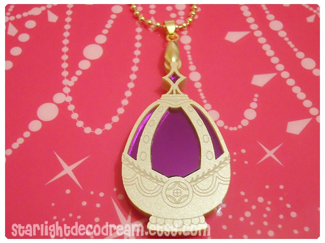 SALE HOMURA Puella Magi Madoka Magica Fanart Acrylic Soul Gem Necklace for Magical Girl Lover, Cosplay, or Mahou Kei