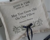 Ring Bearer Pillows Personalized, Custom Lettering, Wedding, Flower Girl, Pillows, Blue Ring Bearer Pillows, French Country