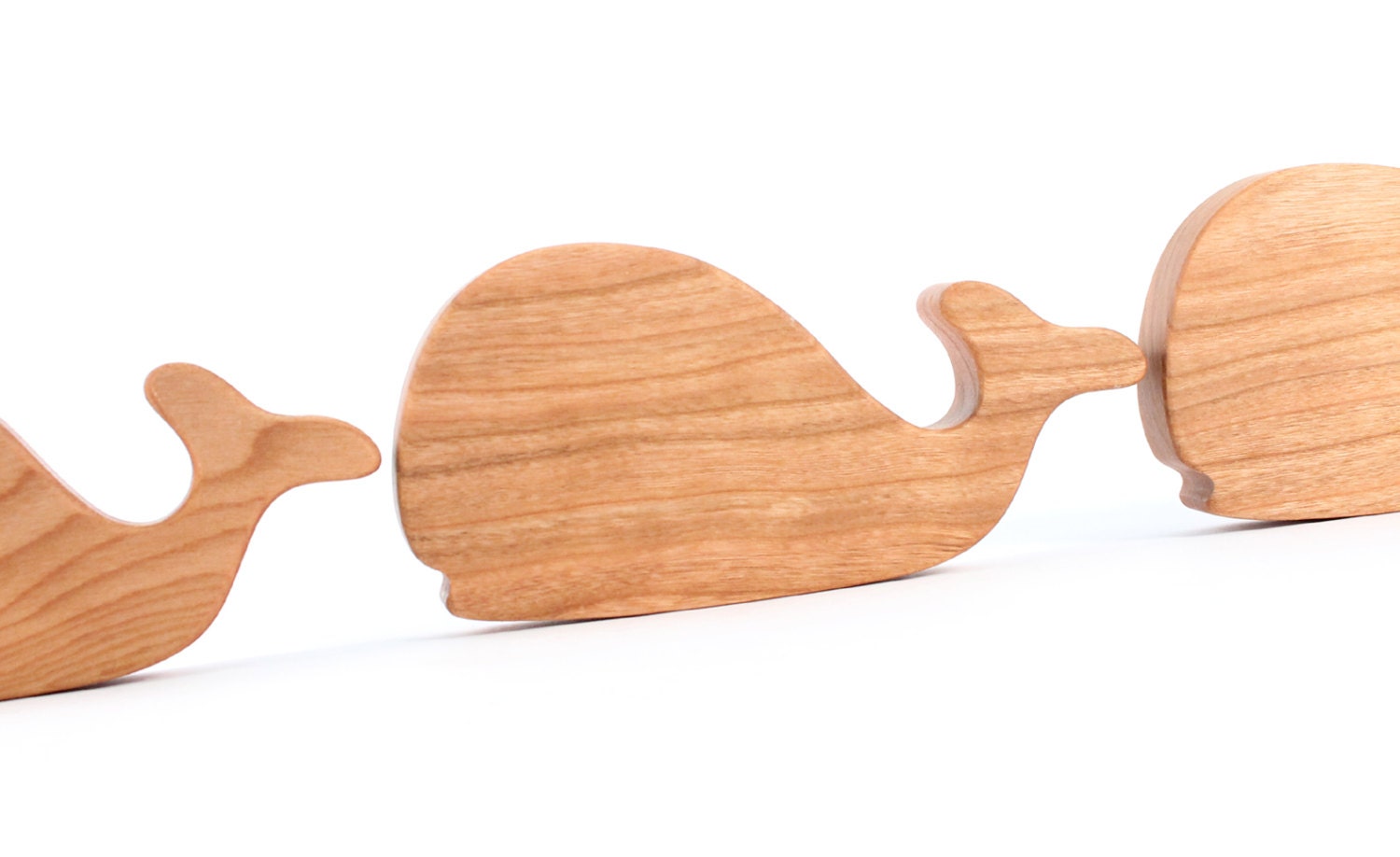 wooden whale RATTLE for baby - an organic teether safe toy, ocean-themed gift with homegrown organic finish