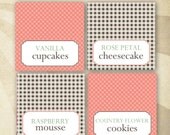 Country Chic Bridal Shower - Custom RINTABLE Tent Cards - HWTM