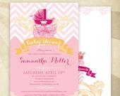 CUSTOM Royal Baby Shower Invitation - Printable Party Invitation - Princess Pink - HWTM