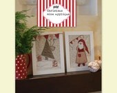 Hand Applique/Embroidery Pattern Santa Claus and Reindeer, Christmas pdf ,Download e-mail ,Special Price