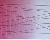 Crisscross - Abstract Silkscreen Print - 11x14
