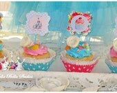 MARIE ANTOINETTE Let Them Eat Cake - Instant Download PRINTABLE Party Circles Cupcake Toppers - Bella Bella Studios Il_170x135