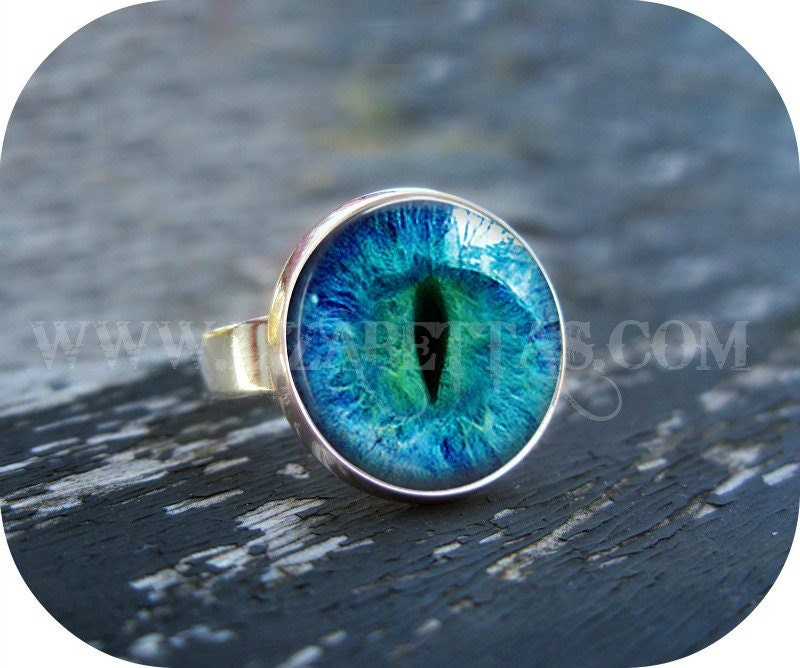 Cat Eye Ring : Silver Ring. Art. Ring. Handmade Jewelry. Jewellery. Lizabettas