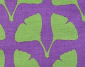 Stamped - Gingko Leaves purple by Ellen Baker from Kokka - 1 Yard
