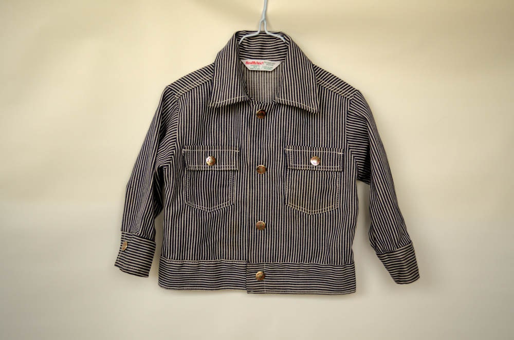 FREE SHIPPING Blue and White Striped Jacket