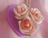 Heart flower necklace