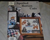 SPOILED ROTTEN CATS Cross Stitch Pattern Book - Jeremiah Junction (1992)