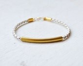FAYE rope bracelet // white & gold