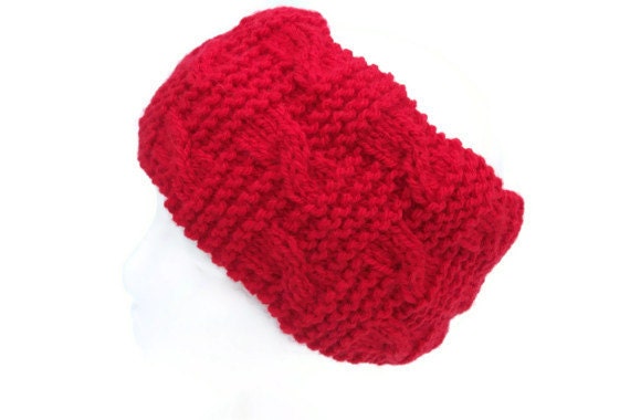 Red headwarmer earwarmer.