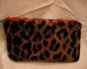lush leopard zipper pouch