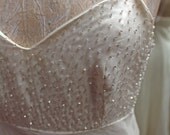 SAMPLE SALE Wedding Gown Beaded Organza V Neck Classic, Simple Wedding Dress