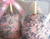 Pink and Silver Candy Apples