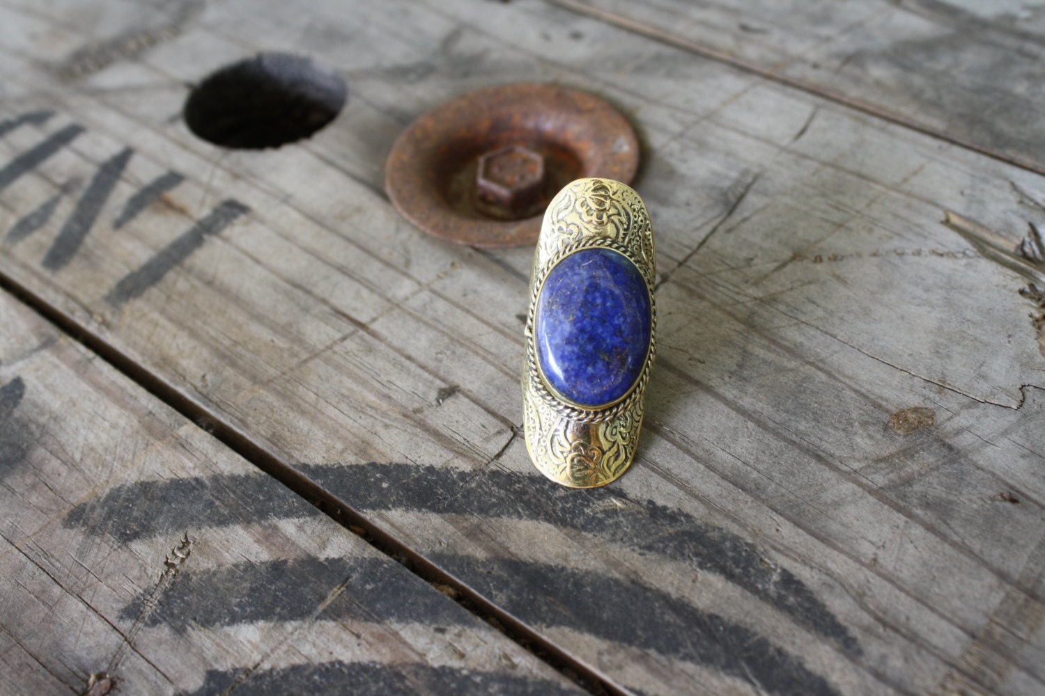 Lapis Tribal Ring