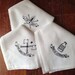 Fathers Day Handkerchiefs set of 3 Mens Hankies with Axe, Moonshine and Matches prints