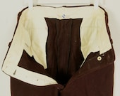 1930s -36W- Button Fly - Wool - Pants - Hunting - Ski - Riding - 30s - WW2