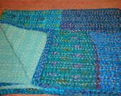 sari silk pattola patchwork quilt throw