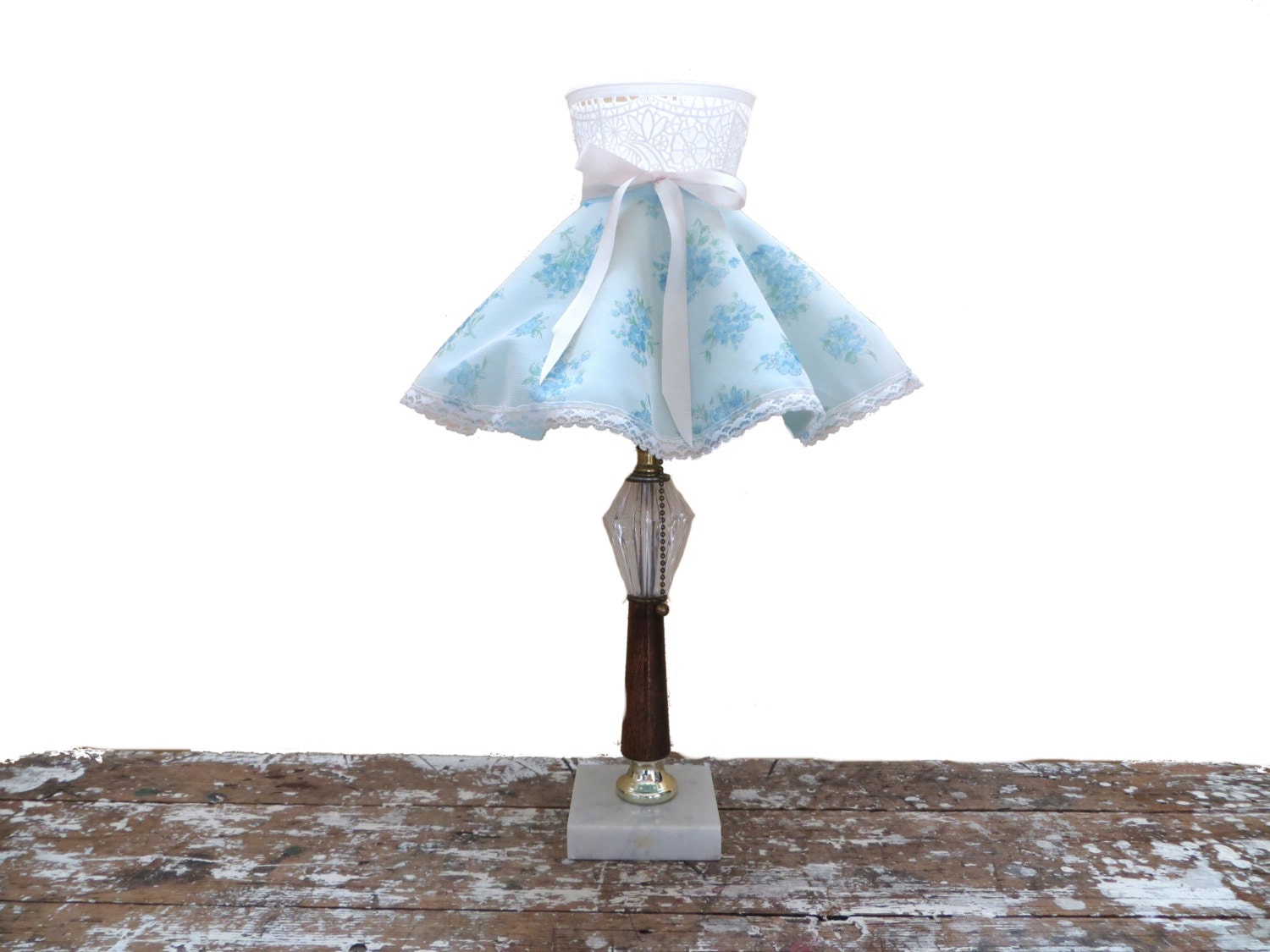 Bedside Lamp Desk Lamp Glass Lighting Cottage Chic