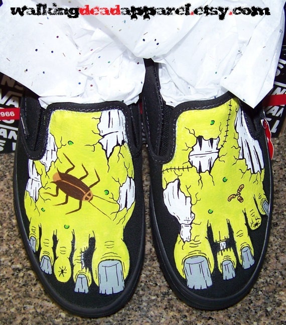 Handpainted Zombie Feet Shoes