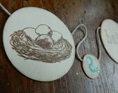 BABY - Nest and bird - garland - baby showers,  nursery decoration - 3 feet