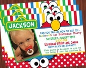 Elmo Invitation- Sesame Street Invitation- Birthday invitation PDF/JPEG Il_170x135