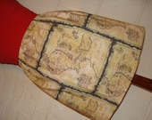 MADE TO ORDER - Map of Middle Earth Mini Skirt - High Waisted Ladies Skirt - SweetCheeks Exclusive - Hobbit Lord of the Rings