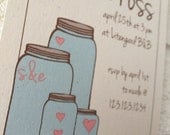mason jars bridal shower invitation