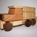 Real wood toy lumber truck
